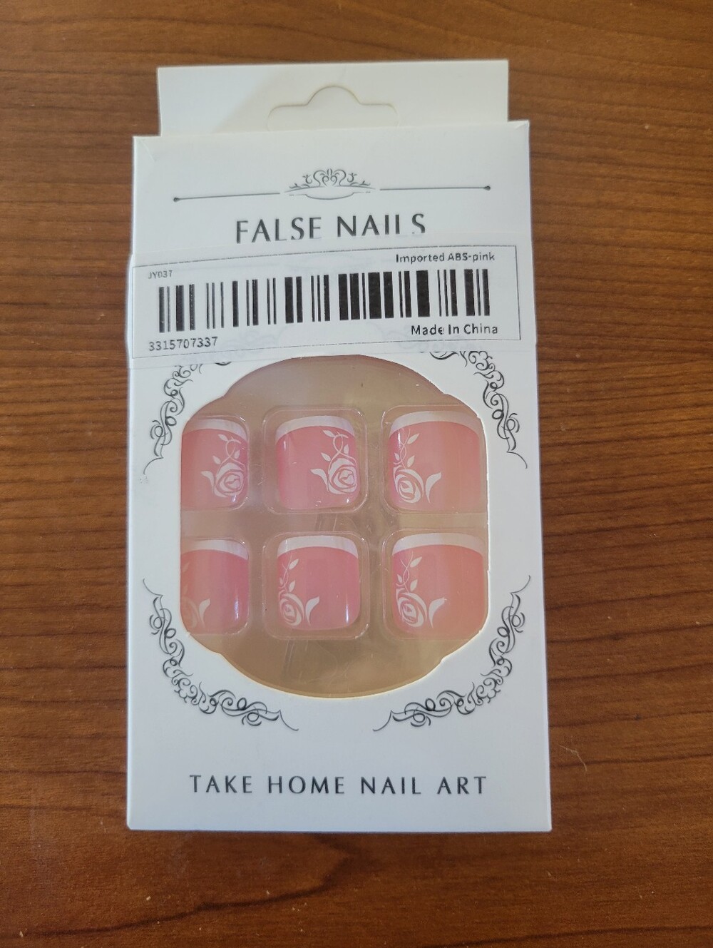 French Tip False Toe Nails